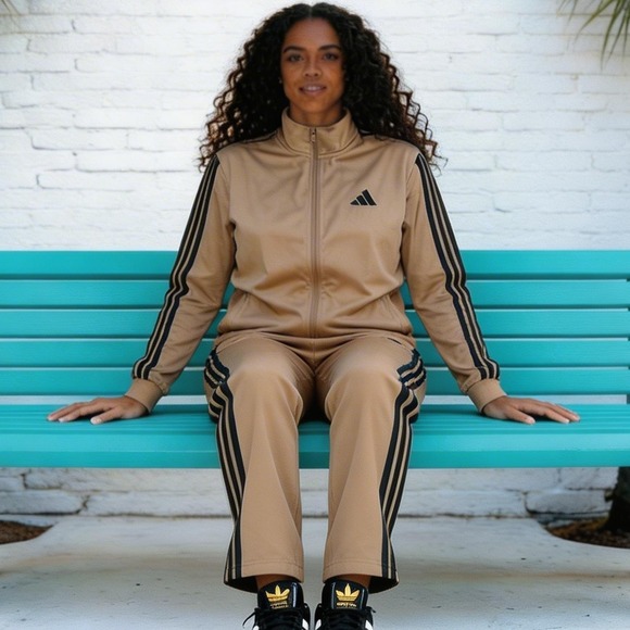 adidas Tops - Adidas Unisex Multisport Warm Sandstone Track Suit Set JX5498 JX5510 M-L/W-XL
